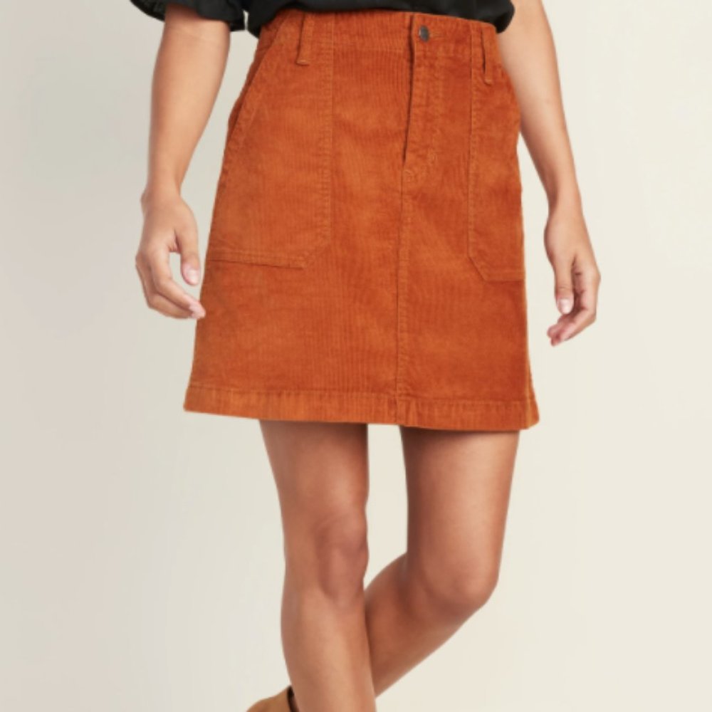 Old Navy High-Waisted A-Line Corduroy Skirt